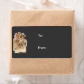 女子ビクトリアンブラックヴィンテージクリスマスプレゼントラベル ラベル (インサイチュ)