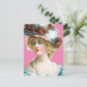 女子ビクトリアン葉書 ポストカード (スタンド正面)