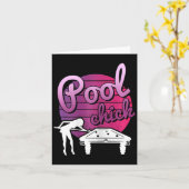 女子ビリヤードのシャツジョークプールシック女性法案 カード (黄色い花)