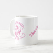 女子ピックボールのマスターゲームプレーヤー名前をカスタムする コーヒーマグカップ (正面左)
