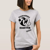 女子ピックボールのマスターゲームプレーヤー名前をカスタムする Tシャツ (正面)