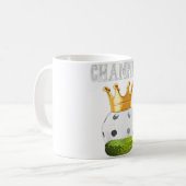 女子ピックルボールチャンピオンのピックルボールトロフィーのギフト コーヒーマグカップ (正面左)