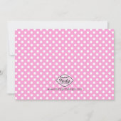 女子ピンクのソフトボール誕生日パーティーの招待状 招待状 (裏面)