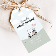 女子ピンクのホールインワンゴルフ第1期誕生日のお祝い