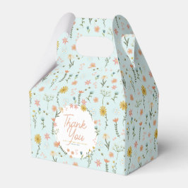 女子ピンクのワイルドフラワーベビーシャワー フェイバーボックス