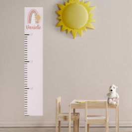 女子ピンクの虹の成長チャート ポスター