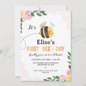 女子ピンクイエロービー初産蜂の日1日 招待状 (正面)