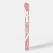 女子ピンクバスケモノグラムのットボール Case-Mate iPhoneケース (裏面 / 左)