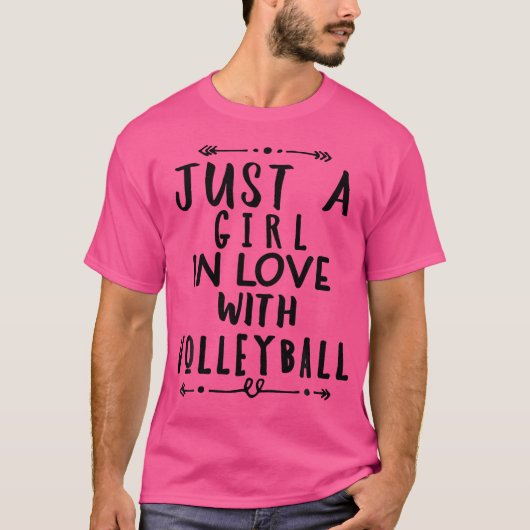 女子ピンクバレーボールピンクバレーボール女子 Tシャツ (正面)