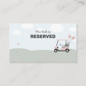 女子ピンクホールインワンゴルフ1回目の誕生日 プレイスカード (正面)