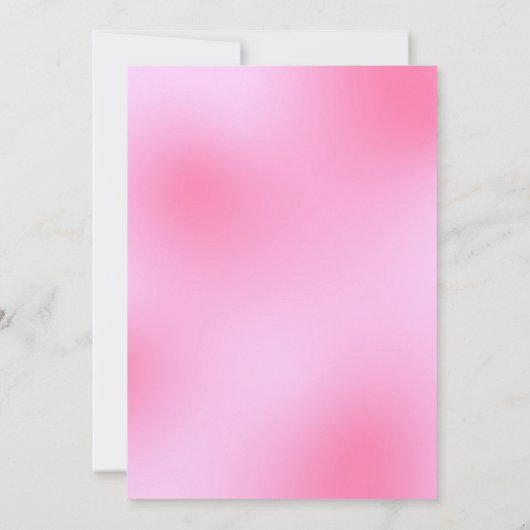 女子ピンク体操バースデーパーティーの招待状 招待状 (裏面)