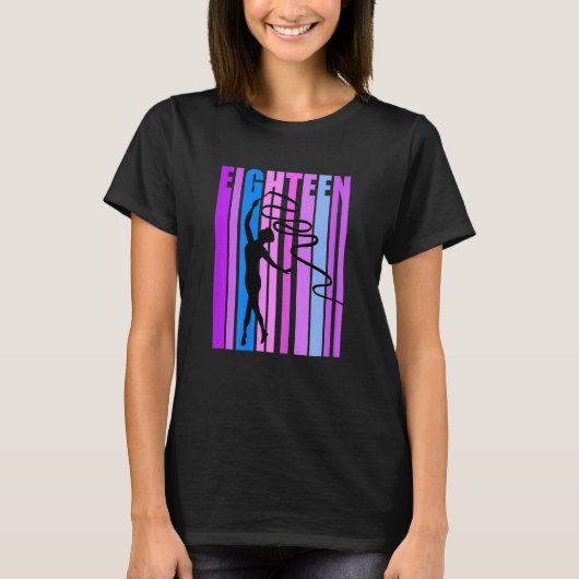 女子ピンク新体操第18期誕生 Tシャツ (正面)