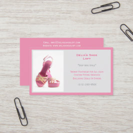 女子ファッションシューズピンクハイヒール 名刺