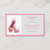 女子ファッションシューズピンクハイヒール 名刺 (正面)