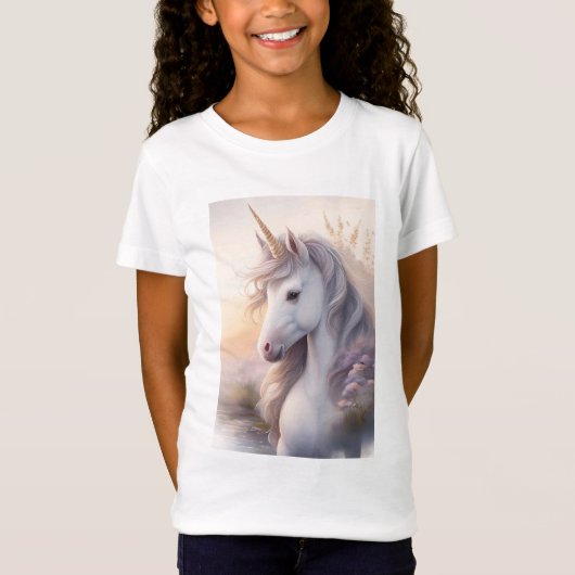 女子ファンタジーユニコーンTシャツ Tシャツ (正面)