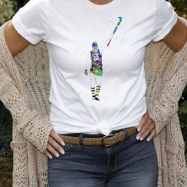 女子フィールドホッケー選手 Tシャツ