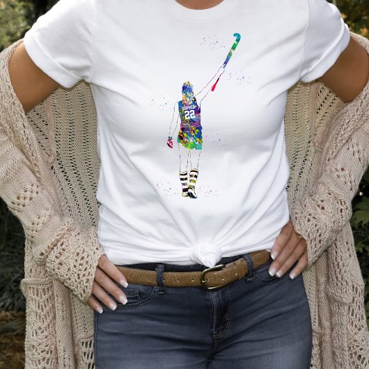 女子フィールドホッケー選手 Tシャツ