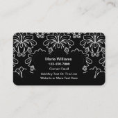 女子フェミニン個人連絡カード 名刺 (正面)