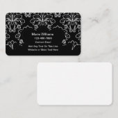 女子フェミニン個人連絡カード 名刺 (正面/裏面)