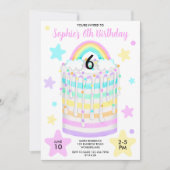 女子フォトレインボーバースデーパーティー 招待状 (正面)