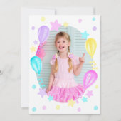 女子フォトレインボーバースデーパーティー 招待状 (裏面)