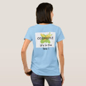 女子フットボールTレッド&コーン Tシャツ (裏面フル)