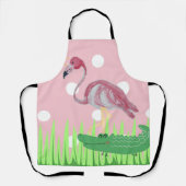 女子フラミンゴアリゲーターエプロン エプロン (正面)