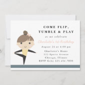 女子フリップタンブル&体操遊生誕生会パーティー 招待状 (正面)