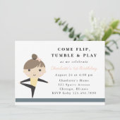 女子フリップタンブル&体操遊生誕生会パーティー 招待状 (スタンド正面)