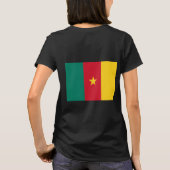 女子フリースのジップジョガーとカメルーン国旗 Tシャツ (裏面)