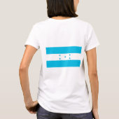 女子フリースのZip Joggerとホンジュラス国旗 Tシャツ (裏面)