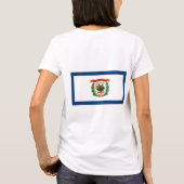 女子フリースジップジョガーウェストバージニア州旗 Tシャツ (裏面)
