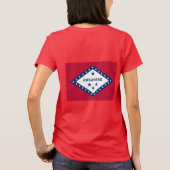 女子フリースジップジョガー国旗、米国アーカンソー州 Tシャツ (裏面)