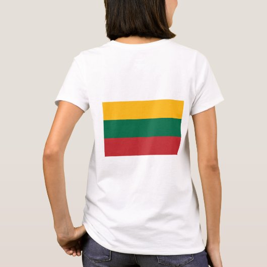 女子フリースジップジョガー国旗 Tシャツ (裏面)