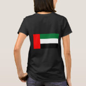 女子フリースジップ・ジョガーアラブ首長国連邦の国旗 Tシャツ (裏面)