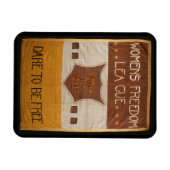 女子フリーダムリーグ自由を目指せ!ポストカード マグネット (横)