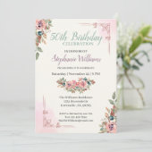 女子フローラクラシック50エレガントthバースデーパーティー 招待状 (スタンド正面)