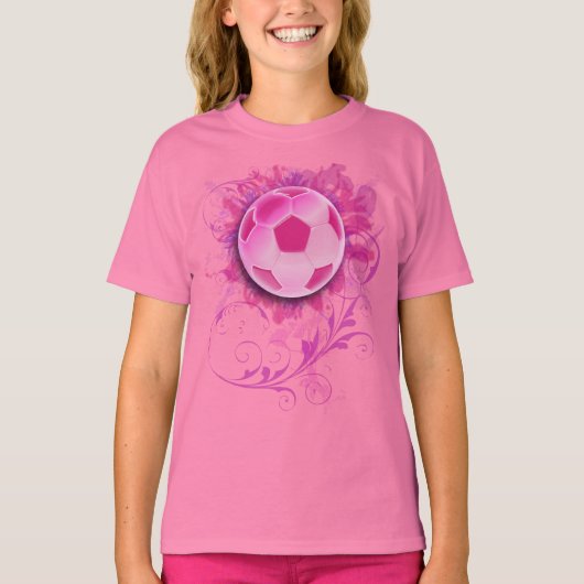 女子フローラグランジサッカーの子シャツ Tシャツ (正面)