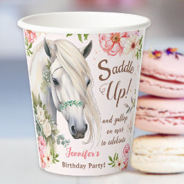 女子フローラ馬誕生日パーティー 紙コップ