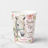女子フローラ馬誕生日パーティー 紙コップ (正面)