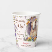 女子フローラ馬誕生日パーティー 紙コップ (裏面)