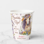 女子フローラ馬誕生日パーティー 紙コップ (正面)
