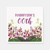 女子フローラ80位90位91位92位95位99位 スタンダードカクテルナプキン (正面)