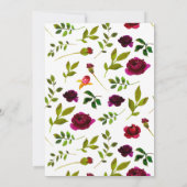 女子フローラ80位90位91位92位95位99位 招待状 (裏面)