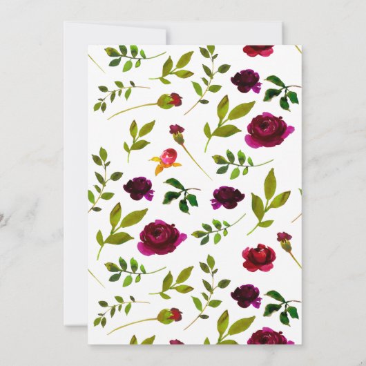 女子フローラ80位90位91位92位95位99位 招待状 (裏面)