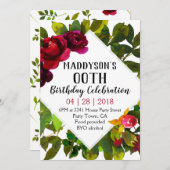 女子フローラ80位90位91位92位95位99位 招待状 (正面/裏面)