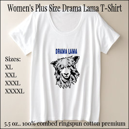 女子プラスサイズドラマラマ基本Tシャツ プラスサイズTシャツ