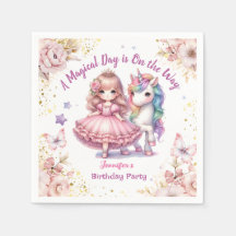 女子プリンセスユニコーン誕生日バースデーパーティー