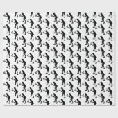 女子プレーヤーラッピングのテニスシルエット紙 ラッピングペーパー (フラット)