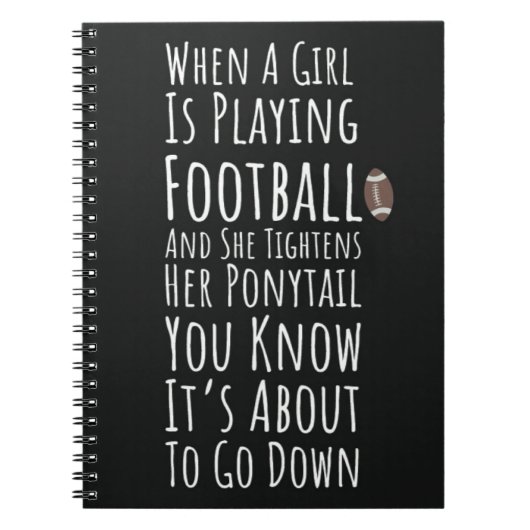 女子プロおもしろいファン向けの秋のサッカーの景品 ノートブック (正面)